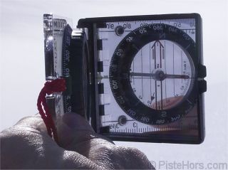 Sighting down a slope with a Clinometer