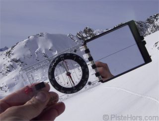 Sighting along a slope with a Clinometer