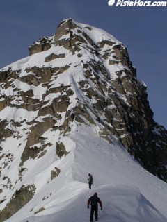 View of the col towards the crete de Mouchillon