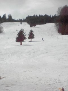 David descending the Haldenköpfle main ski piste