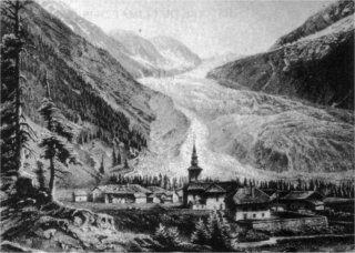 Glacier d'Argentière around 1850