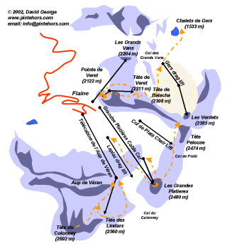 Flaine Off Piste Route Map