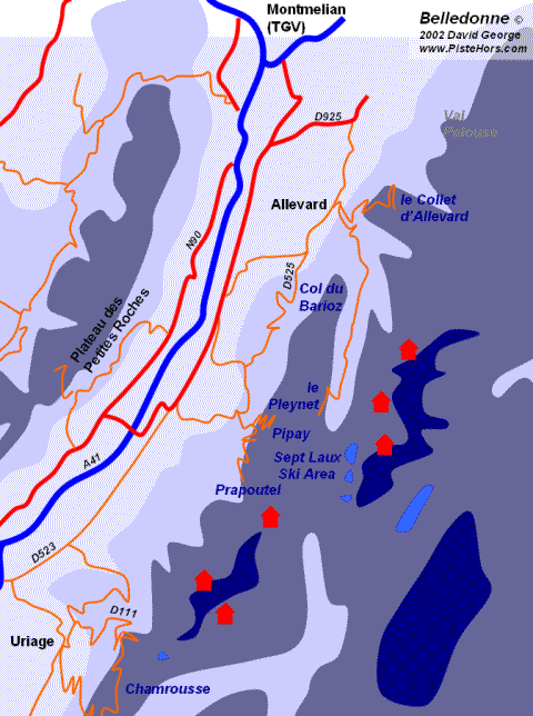 Belledonne Ski Resort Map