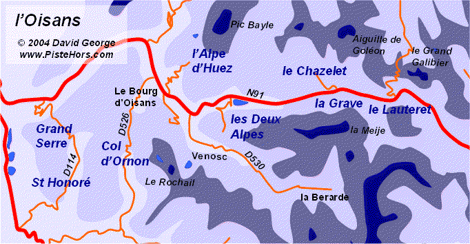 ski map oisans