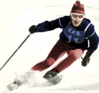 Jean-Noël Augert - competing in ski slalom