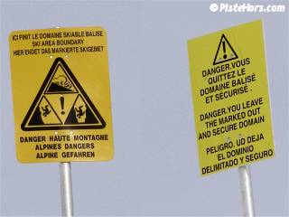 avalanche warning signs