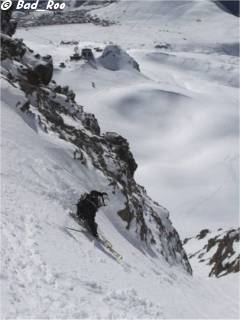 skier in the Chimneys